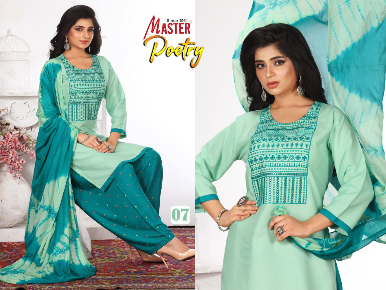 Master Poetry Ready Made Regular Wear Cotton Printed Designer Collection